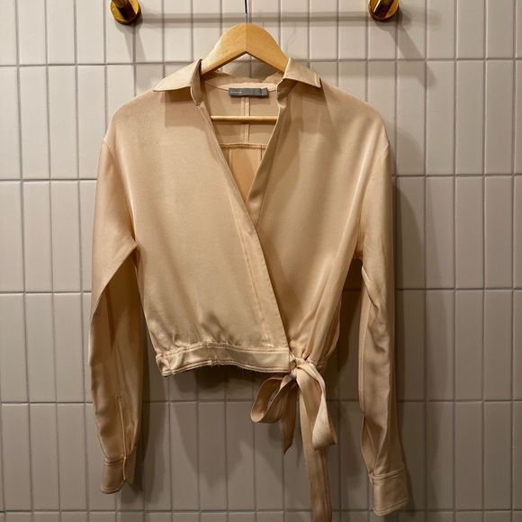 Vince Tops - Vince Champagne Satin Blouse